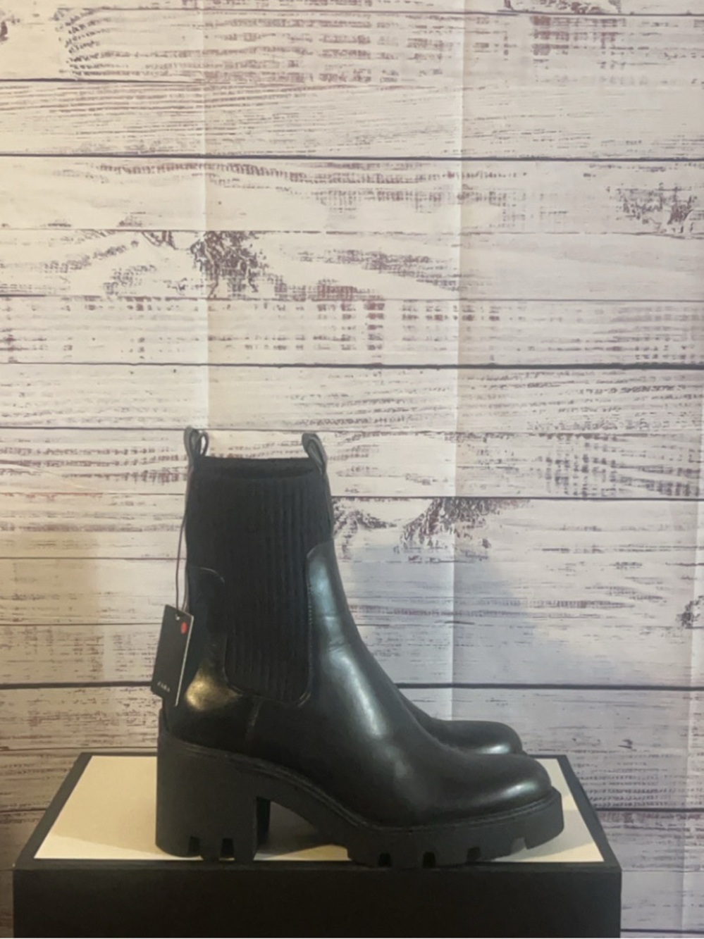 Zara Black Sock Booties